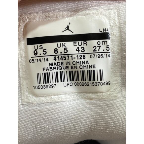 2014 Nike Air Jordan XIII 13 Retro Gray White Red OG Size 9.5 414571-126 - Picture 2 of 9